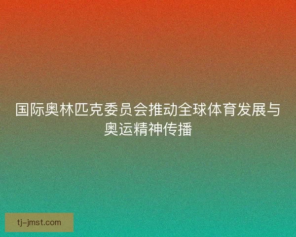 国际奥林匹克委员会推动全球体育发展与奥运精神传播